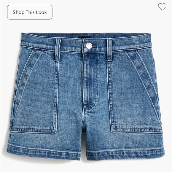 J Crew Utility High Rise Denim Shorts - Picture 1 of 8